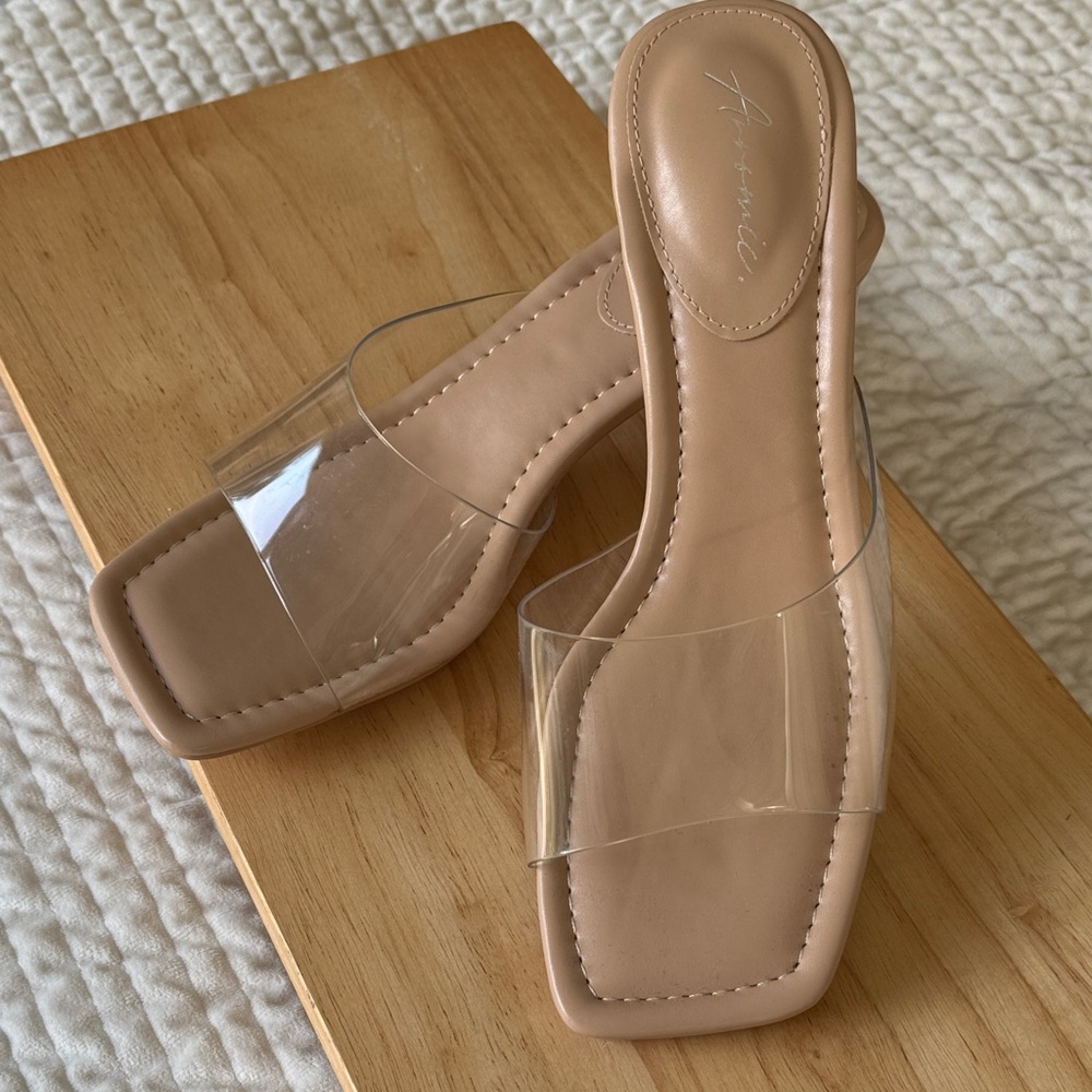 Elegant Nude Slide Sandals
